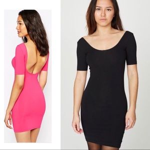 Black American Apparel Bodycon Mini Low Back Dress